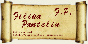 Filipa Pantelin vizit kartica